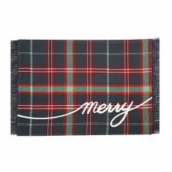 St. Nicholas Square® Merry Embroidered Plaid Placemat