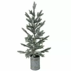 St. Nicholas Square® LED Artificial Flocked Tree Floor Decor