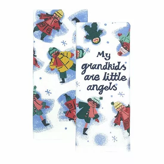 St. Nicholas Square® Grandkid Angels Kitchen Towel 2-pk. 1 St. Nicholas Square® Grandkid Angels Kitchen Towel 2-pk.