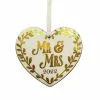 St. Nicholas Square® Mr. And Mrs. 2022 Heart Shaped Sentiment Ornament