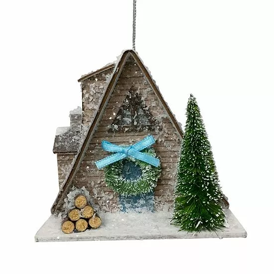 St. Nicholas Square® Rustic House Christmas Ornament 2 St. Nicholas Square® Rustic House Christmas Ornament - Image 2