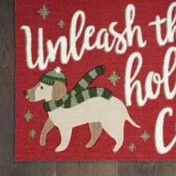St. Nicholas Square® Dog Unleash Holiday Cheer 19.5'' X 30'' Accent Rug -St. Nicholas Square Sales unnamed file 1097