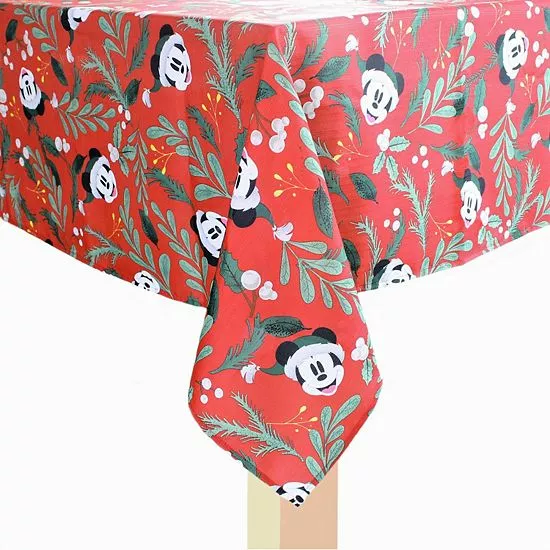 Disney's Mickey Mouse Santa Tablecloth By St. Nicholas Square® 1 Disney's Mickey Mouse Santa Tablecloth By St. Nicholas Square®