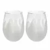 St. Nicholas Square® Yuletide Trees 2-pc. Stemless Wine Glass Set