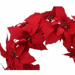 St. Nicholas Square® Artificial Red Poinsettia Wreath -St. Nicholas Square Sales unnamed file 1236