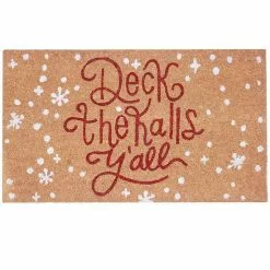 St. Nicholas Square® Deck The Halls 18'' X 30'' Coir Doormat