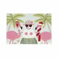 St. Nicholas Square® Flamingo Holiday 19.5'' X 30'' Accent Rug