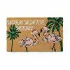 St. Nicholas Square® Flamingo Holiday 18'' X 30'' Coir Doormat