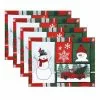 St. Nicholas Square® Faux-Applique Snowman Placemat 4-pk.