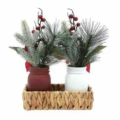 St. Nicholas Square® Artificial Poinsettia Mason Jar Table Decor -St. Nicholas Square Sales unnamed file 1437