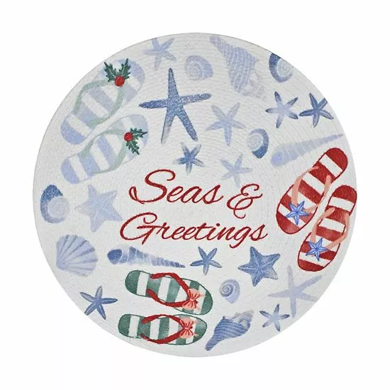 St. Nicholas Square® Seas & Greetings Round Placemat 1 St. Nicholas Square® Seas & Greetings Round Placemat