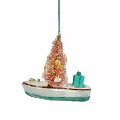 St. Nicholas Square® Glass Boat Christmas Ornament