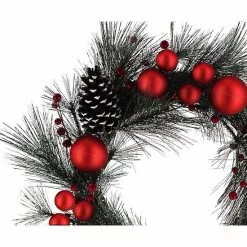 St. Nicholas Square® Artificial Flocked Pinecone Pine Needle Ornament Wreath -St. Nicholas Square Sales unnamed file 1549