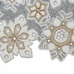 St. Nicholas Square® Beaded Snowflake Table Runner - 36" -St. Nicholas Square Sales unnamed file 156