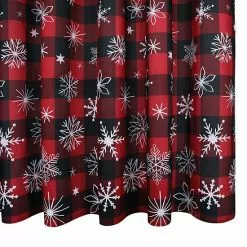 St. Nicholas Square Buffalo Check Snowflake Shower Curtain 6 St. Nicholas Square Buffalo Check Snowflake Shower Curtain -St. Nicholas Square Sales unnamed file 160
