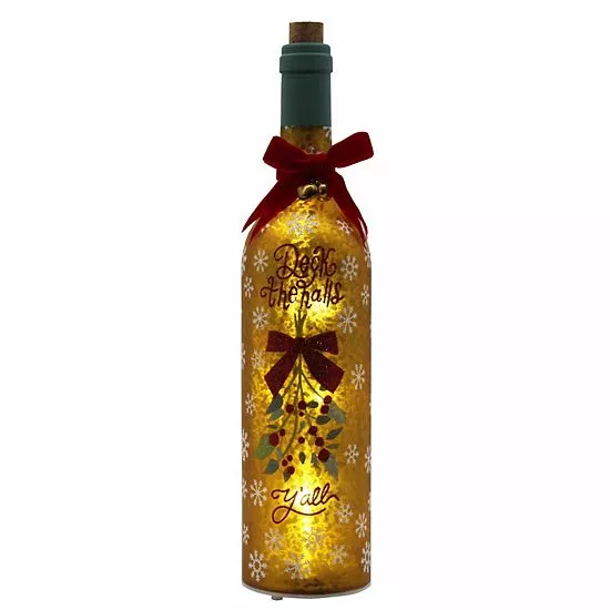 St. Nicholas Square® LED "Deck The Halls Y'all" Wine Bottle 1 St. Nicholas Square® LED "Deck The Halls Y'all" Wine Bottle