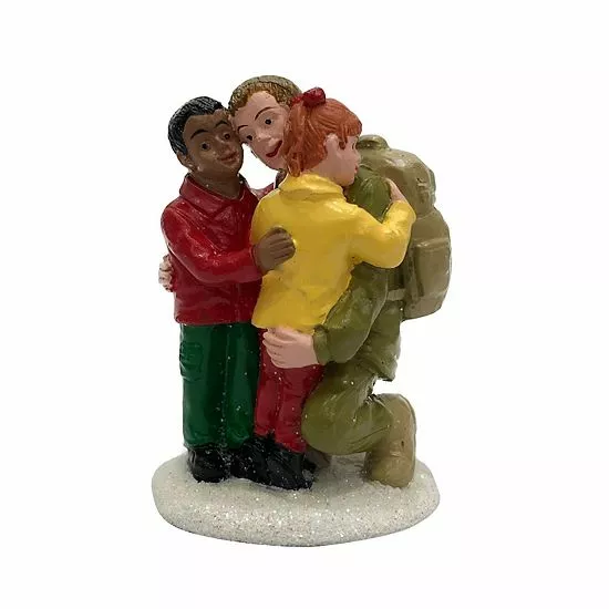 St. Nicholas Square® Village Children Hugging Hero 1 St. Nicholas Square® Village Children Hugging Hero