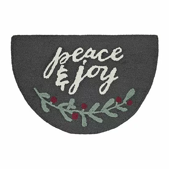 St. Nicholas Square® Peace & Joy Hooked 20'' X 30'' Rug 1 St. Nicholas Square® Peace & Joy Hooked 20'' X 30'' Rug