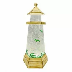 St. Nicholas Square® Shimmer Lighthouse LED Spinning Water Table Decor