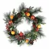 St. Nicholas Square® Pre-Lit Artificial Pomegranate Wreath