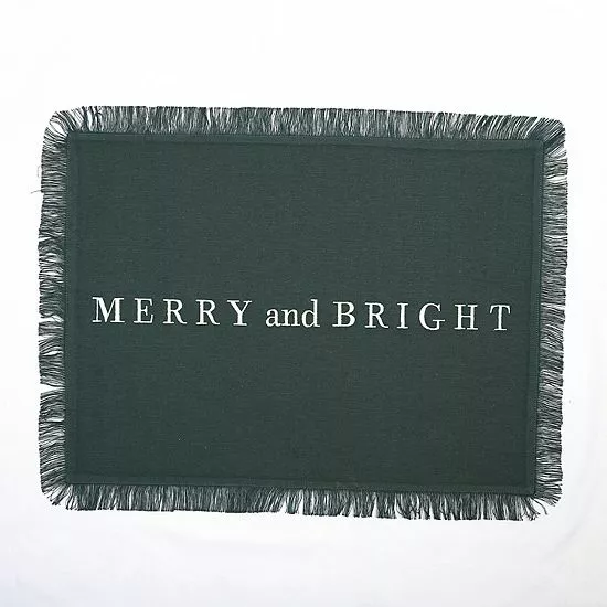 St. Nicholas Square® Merry & Bright Fringe Placemat 1 St. Nicholas Square® Merry & Bright Fringe Placemat