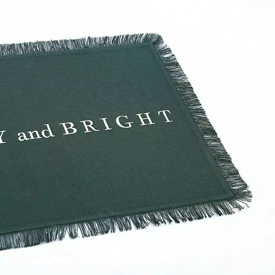 St. Nicholas Square® Merry & Bright Fringe Placemat 2 St. Nicholas Square® Merry & Bright Fringe Placemat - Image 2