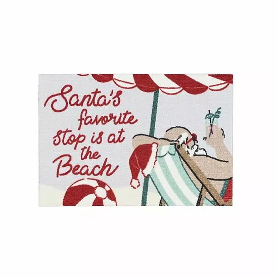 St. Nicholas Square® Santa Beach Holiday 19.5'' X 30'' Accent Rug 1 St. Nicholas Square® Santa Beach Holiday 19.5'' X 30'' Accent Rug