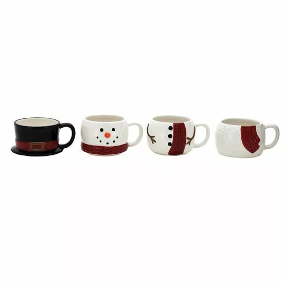 St. Nicholas Square® Yuletide 4-pc. Stacking Snowman Mug Set 3 St. Nicholas Square® Yuletide 4-pc. Stacking Snowman Mug Set - Image 3