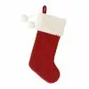 St. Nicholas Square® Memory Lane Red Stocking With Pom Poms