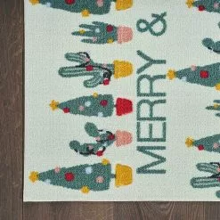 St. Nicholas Square® Cactus Merry & Bright Holiday 19.5'' X 30'' Accent Rug -St. Nicholas Square Sales unnamed file 2063