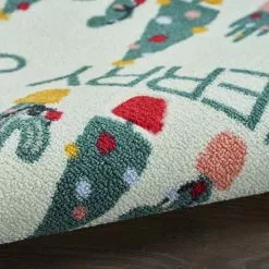 St. Nicholas Square® Cactus Merry & Bright Holiday 19.5'' X 30'' Accent Rug -St. Nicholas Square Sales unnamed file 2067