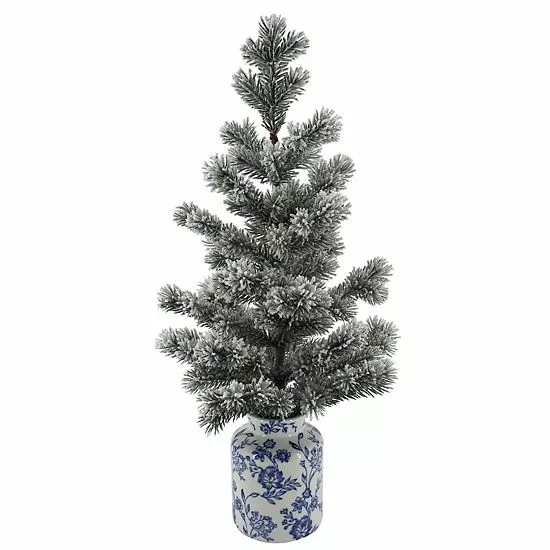 St. Nicholas Square® Artificial Flocked Tree Floor Decor 1 St. Nicholas Square® Artificial Flocked Tree Floor Decor