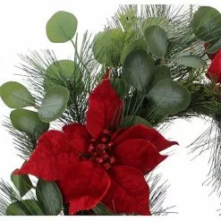 St. Nicholas Square® Artificial Red Poinsettia Greenery Wreath -St. Nicholas Square Sales unnamed file 2131