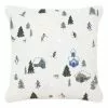 St. Nicholas Square® Skier Village Throw Pillow