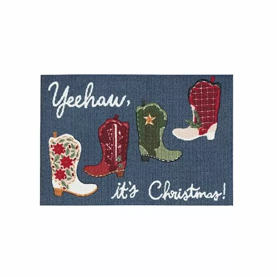 St. Nicholas Square® Yeehaw, It's Christmas Holiday 19.5'' X 30'' Accent Rug 1 St. Nicholas Square® Yeehaw, It's Christmas Holiday 19.5'' X 30'' Accent Rug