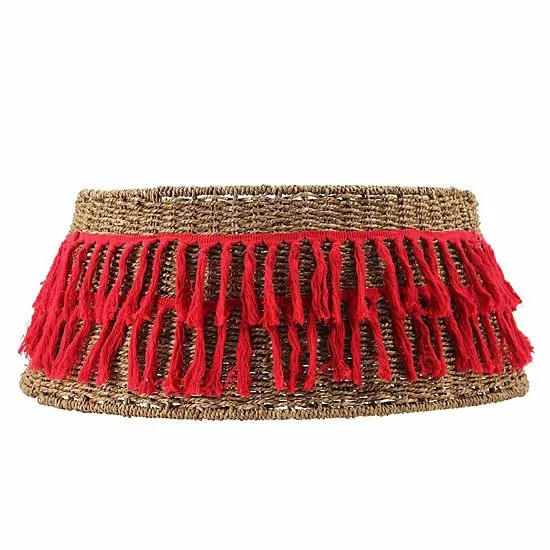 St. Nicholas Square® Tree Collar With Red Fringe 2 St. Nicholas Square® Tree Collar With Red Fringe - Image 2