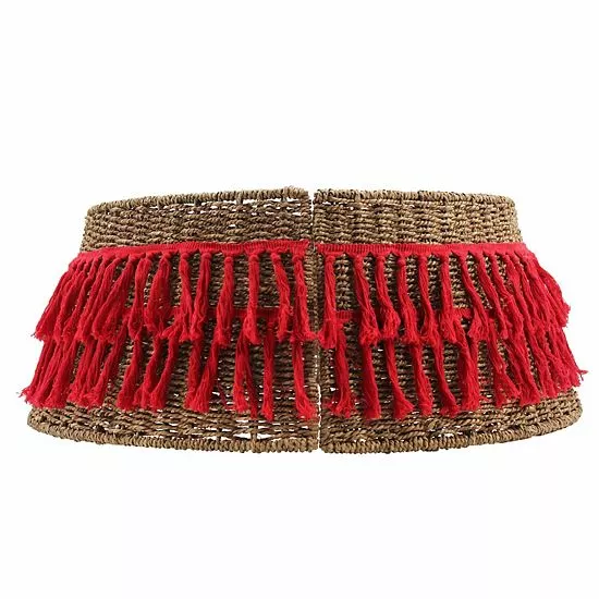 St. Nicholas Square® Tree Collar With Red Fringe 3 St. Nicholas Square® Tree Collar With Red Fringe - Image 3