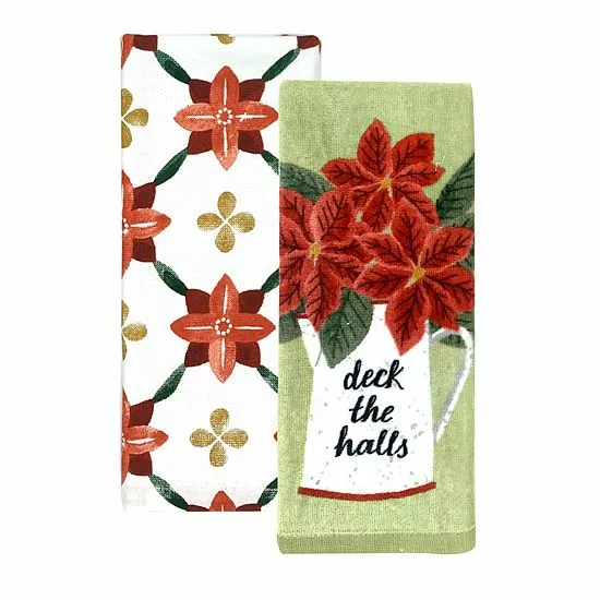 St. Nicholas Square® Deck The Halls Kitchen Towel 2-pk. 1 St. Nicholas Square® Deck The Halls Kitchen Towel 2-pk.