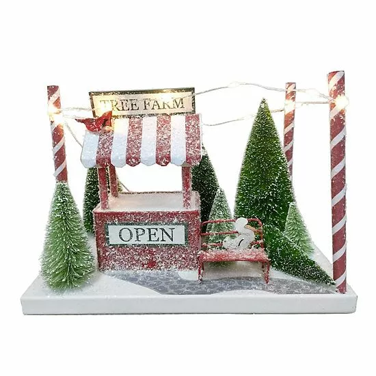 St. Nicholas Square® LED Paper Tree Farm Table Decor 1 St. Nicholas Square® LED Paper Tree Farm Table Decor