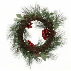 St. Nicholas Square® Artificial Hydrangea Pine Wreath -St. Nicholas Square Sales unnamed file 2496