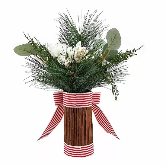 St. Nicholas Square® White Artificial Botanical Stack Table Decor 4 St. Nicholas Square® White Artificial Botanical Stack Table Decor - Image 4