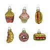 St. Nicholas Square® Glass Food Mini Christmas Ornament 6-pack Set