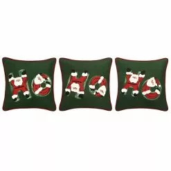 St. Nicholas Square® Ho Ho Ho 3 Pack Throw Pillow Set Santa Light Skin Tone
