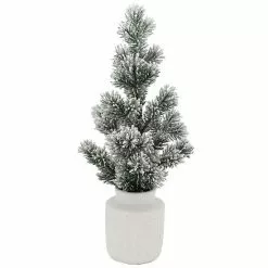 St. Nicholas Square® Flocked Artificial Pine Tree Floor Decor
