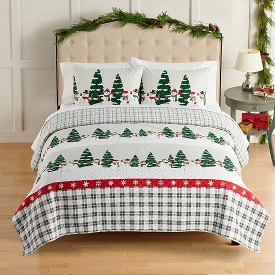 St. Nicholas Square® Snowmen Printed Quilt Set With Shams 1 St. Nicholas Square® Snowmen Printed Quilt Set With Shams
