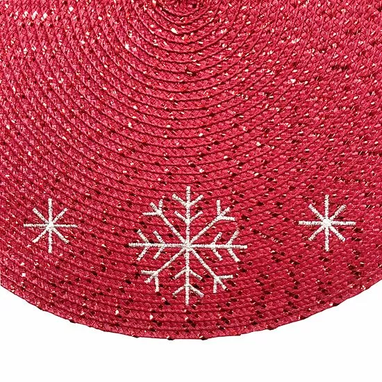 St. Nicholas Square® Embroidered Snowflake Placemat 3 St. Nicholas Square® Embroidered Snowflake Placemat - Image 3