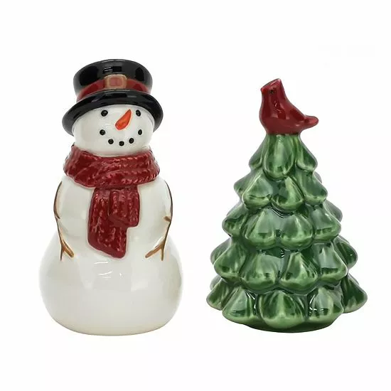 St. Nicholas Square® Yuletide Snowman Salt & Pepper Shaker Set 1 St. Nicholas Square® Yuletide Snowman Salt & Pepper Shaker Set