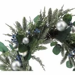St. Nicholas Square® Artificial Juniper Berry Ornament Christmas Wreath -St. Nicholas Square Sales unnamed file 429