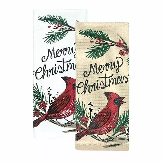 St. Nicholas Square® Christmas Cardinal Kitchen Towel 2-pk. 1 St. Nicholas Square® Christmas Cardinal Kitchen Towel 2-pk.