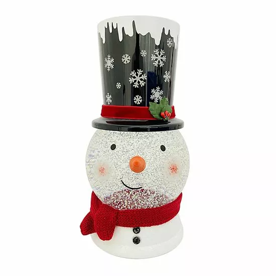 St. Nicholas Square® LED Shimmer Snowman Head Spinning Water Table Decor 2 St. Nicholas Square® LED Shimmer Snowman Head Spinning Water Table Decor - Image 2